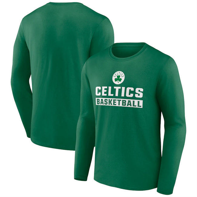 Men's Boston Celtics Green Let's Go Long Sleeve T-Shirt
